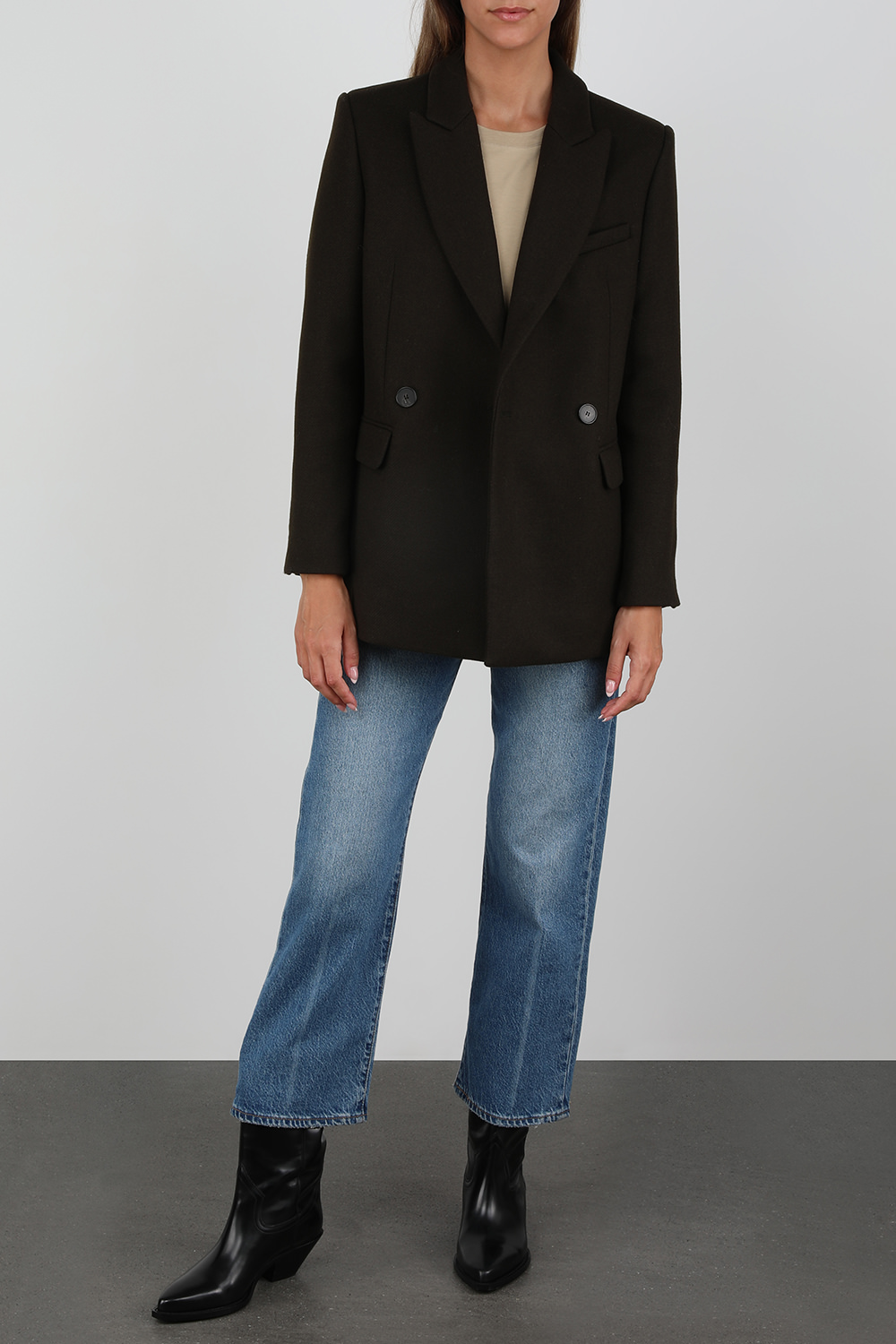 בגד גוף טי עם כריות בכתפיים